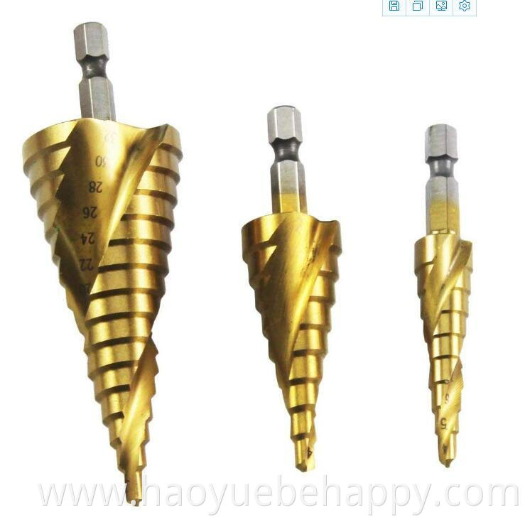  Coated Spiral Grooved Drill Bit Set